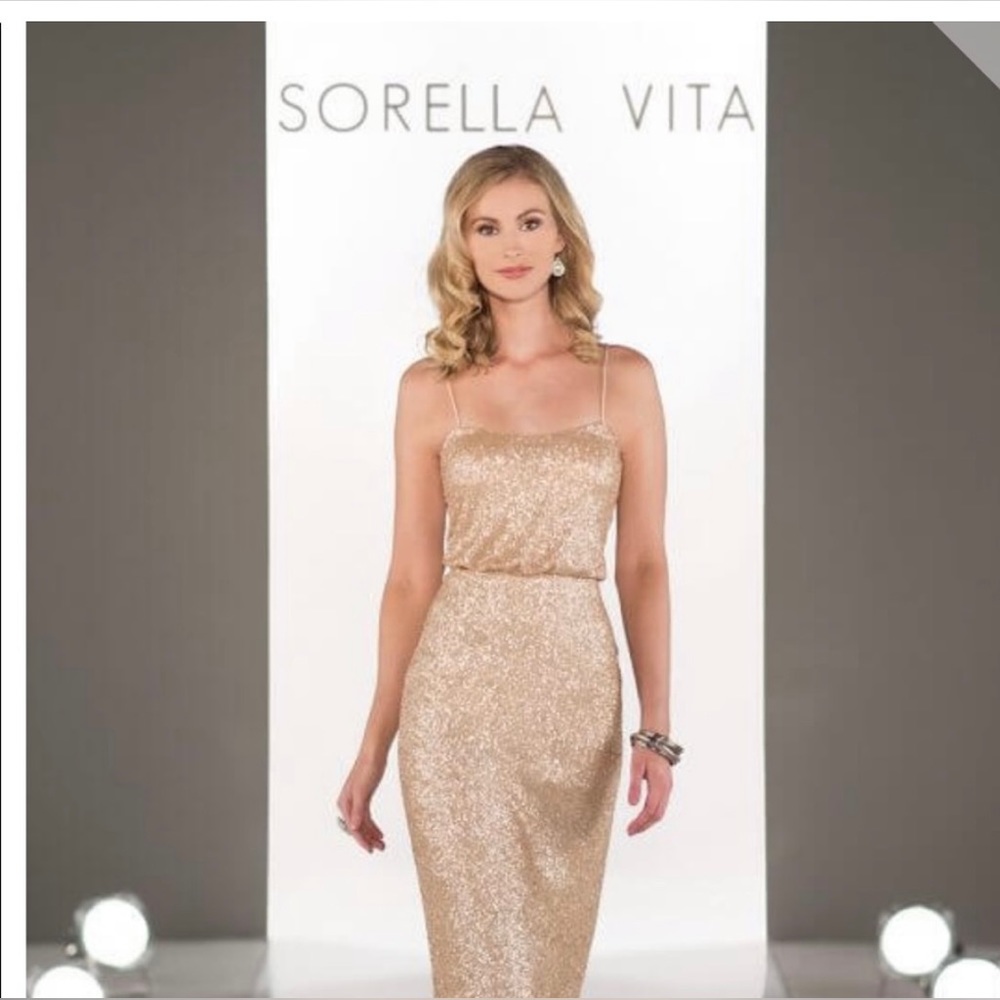 Sorella Vita Rose Gold Sequin Gown